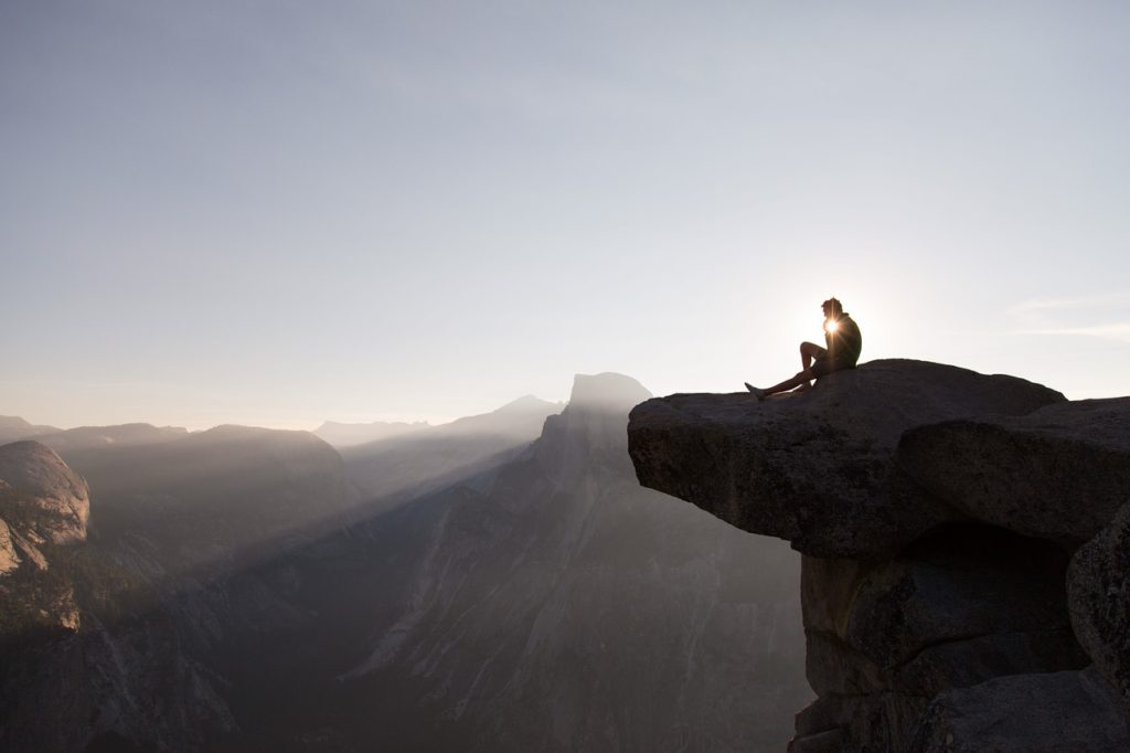 Sunrise from mountain top